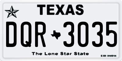 TX license plate DQR3035