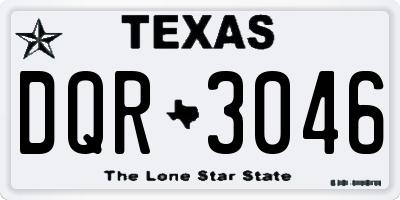 TX license plate DQR3046