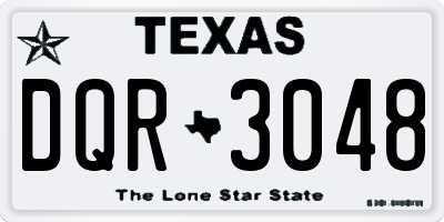 TX license plate DQR3048