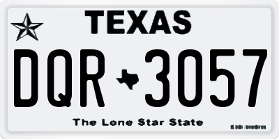 TX license plate DQR3057