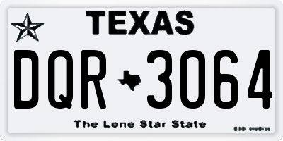 TX license plate DQR3064
