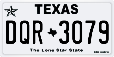 TX license plate DQR3079