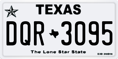 TX license plate DQR3095