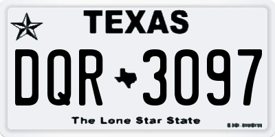 TX license plate DQR3097