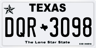 TX license plate DQR3098