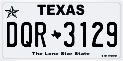 TX license plate DQR3129