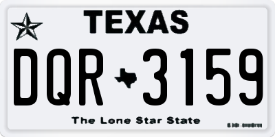 TX license plate DQR3159