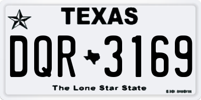 TX license plate DQR3169