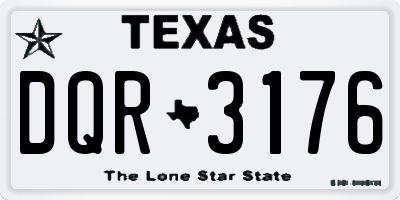 TX license plate DQR3176