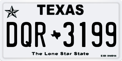 TX license plate DQR3199