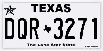 TX license plate DQR3271