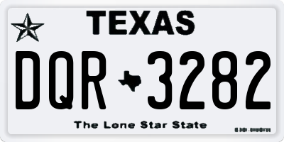 TX license plate DQR3282