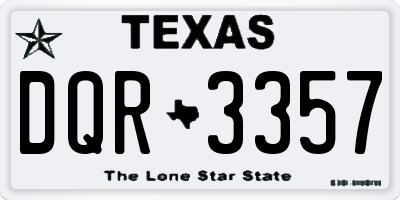 TX license plate DQR3357