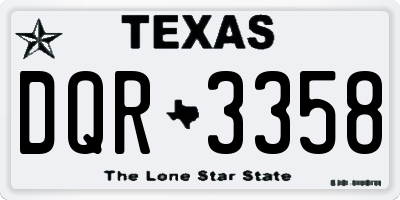 TX license plate DQR3358