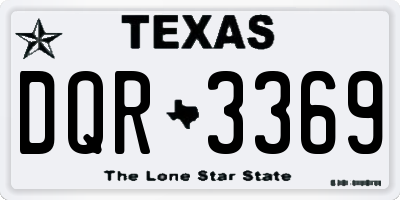 TX license plate DQR3369
