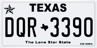 TX license plate DQR3390