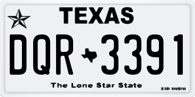 TX license plate DQR3391