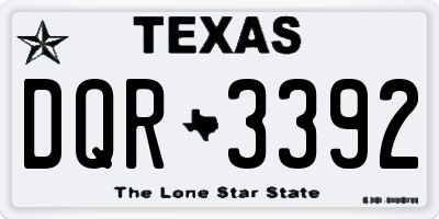 TX license plate DQR3392