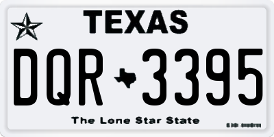 TX license plate DQR3395