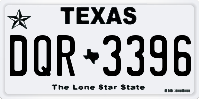 TX license plate DQR3396