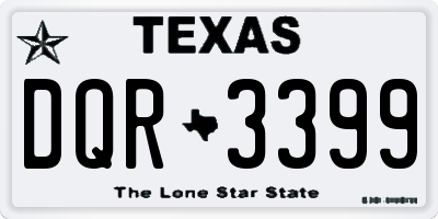 TX license plate DQR3399