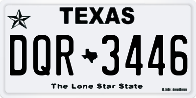 TX license plate DQR3446