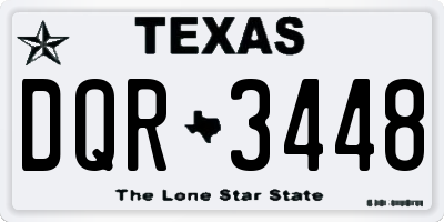 TX license plate DQR3448