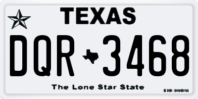 TX license plate DQR3468