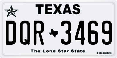 TX license plate DQR3469