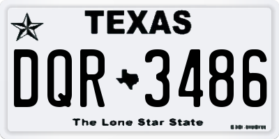 TX license plate DQR3486