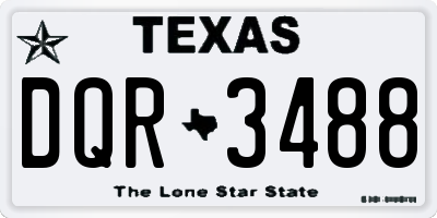 TX license plate DQR3488