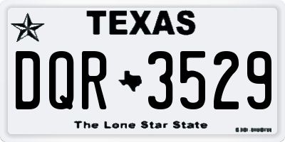 TX license plate DQR3529