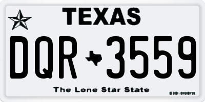 TX license plate DQR3559