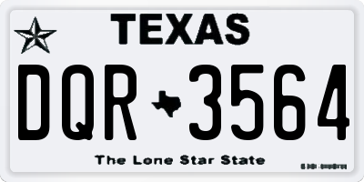 TX license plate DQR3564