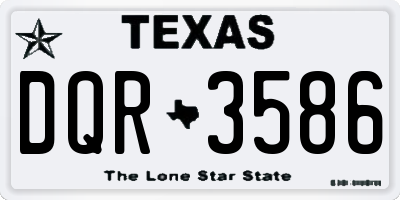 TX license plate DQR3586
