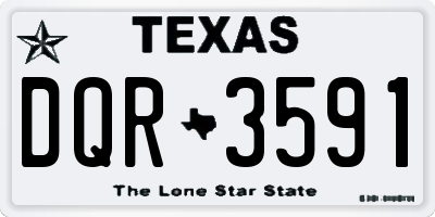 TX license plate DQR3591