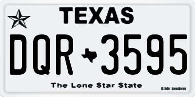TX license plate DQR3595