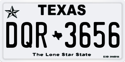 TX license plate DQR3656