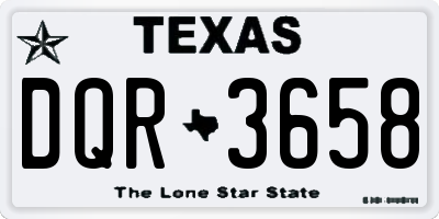 TX license plate DQR3658