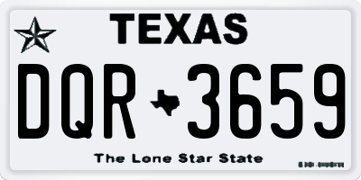 TX license plate DQR3659