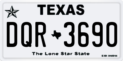 TX license plate DQR3690
