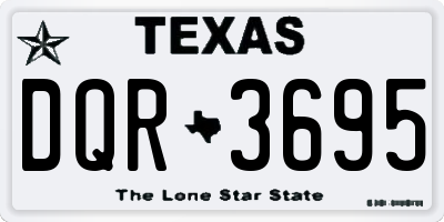 TX license plate DQR3695