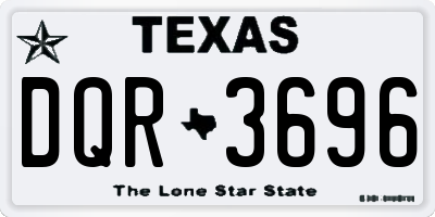 TX license plate DQR3696
