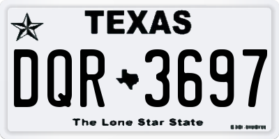 TX license plate DQR3697