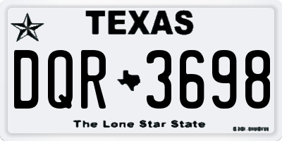 TX license plate DQR3698