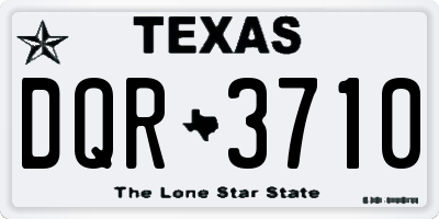 TX license plate DQR3710