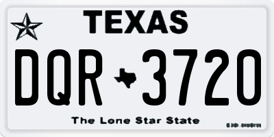 TX license plate DQR3720