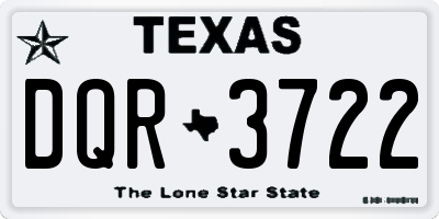 TX license plate DQR3722