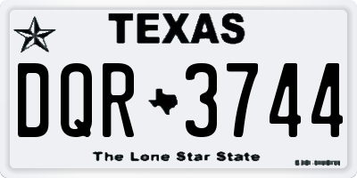 TX license plate DQR3744