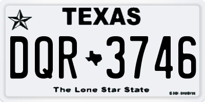 TX license plate DQR3746